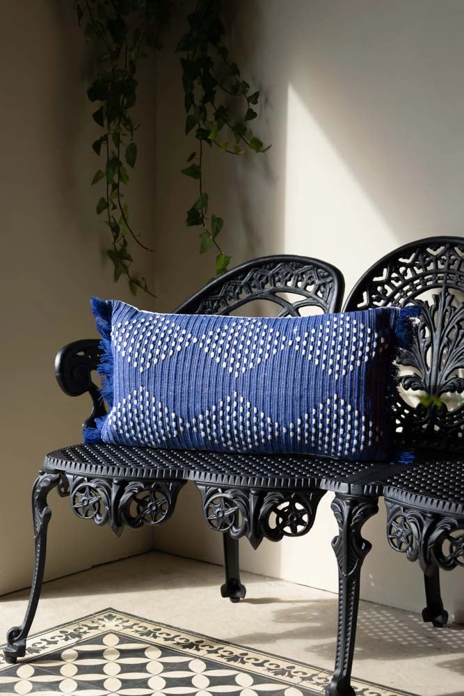 Beautiful Blue Diamond Outdoor Cushion