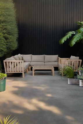 Beautiful Outdoor Corner Sofa & Table Setoutdoor garden decorative ornaments