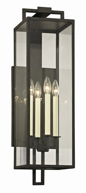 Beckham Four Light Wall Lantern Forged IronOutdoor wall sconces with motion sensor