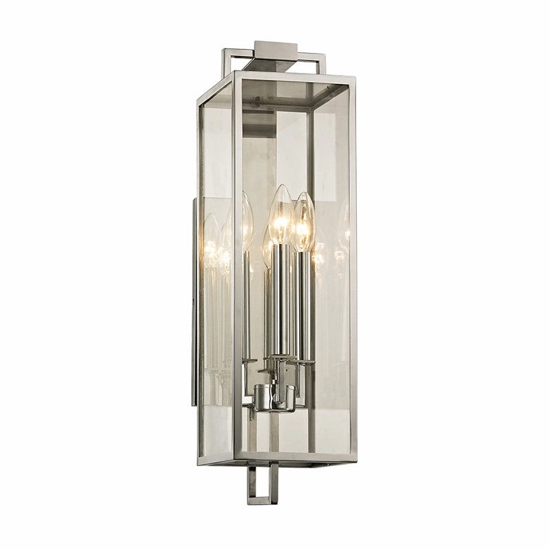 Beckham Three Light Wall Sconce Stainless SteelOutdoor wall sconces with motion sensor