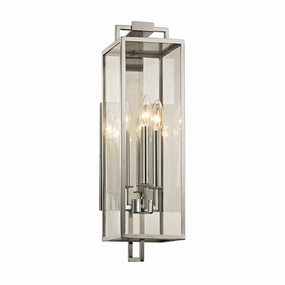 Beckham Three Light Wall Sconce Stainless SteelOutdoor wall sconces with motion sensor