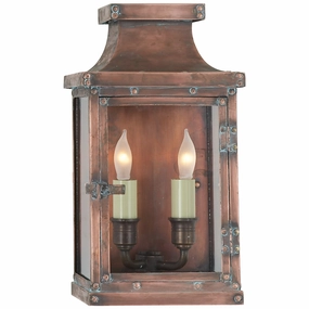Bedford Two Light Wall Lantern Natural CopperOutdoor wall sconces with motion sensor