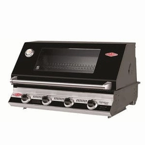 BeefEater Signature S3000E 32" 4-Burner Black Built-In Barbecue Grill 19942 professional outdoor BBQ grill set