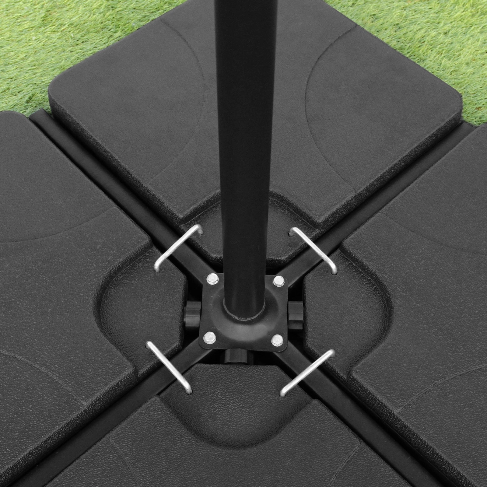 Beige Cantilever Parasol & Square Base