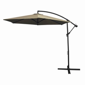 Beige Cantilever Parasol & Square Base extra large ceramic garden planters