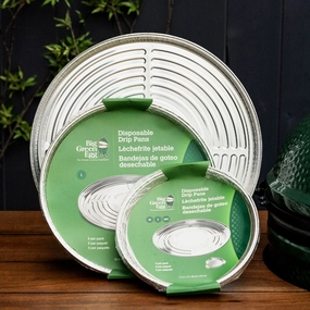 Big Green Egg Disposable Drip Pans outdoor kitchen cooking station with sink