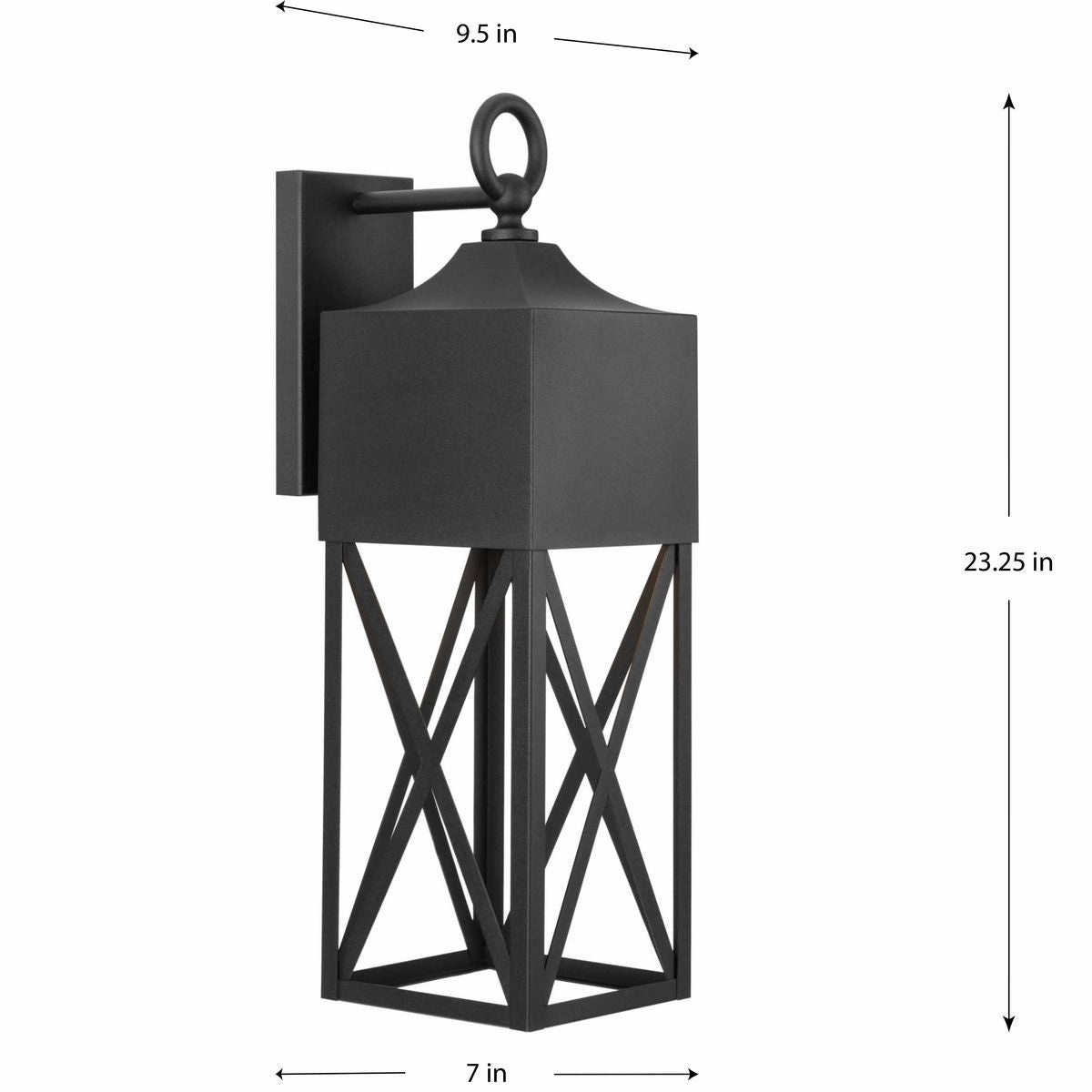 Birkdale One Light Outdoor Wall Lantern Black