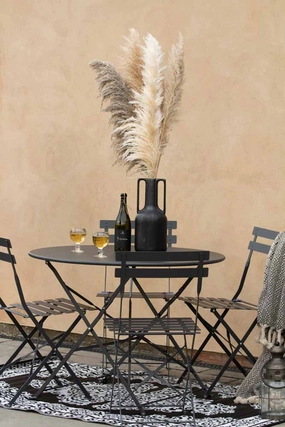 Bistro Dining Garden Set in Greyoutdoor garden decorative ornaments