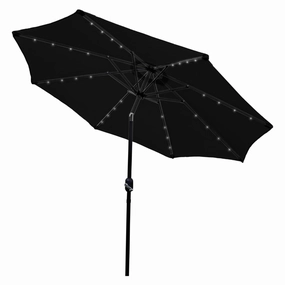 Black 2.7m LED Tilt Parasol extra large ceramic garden planters