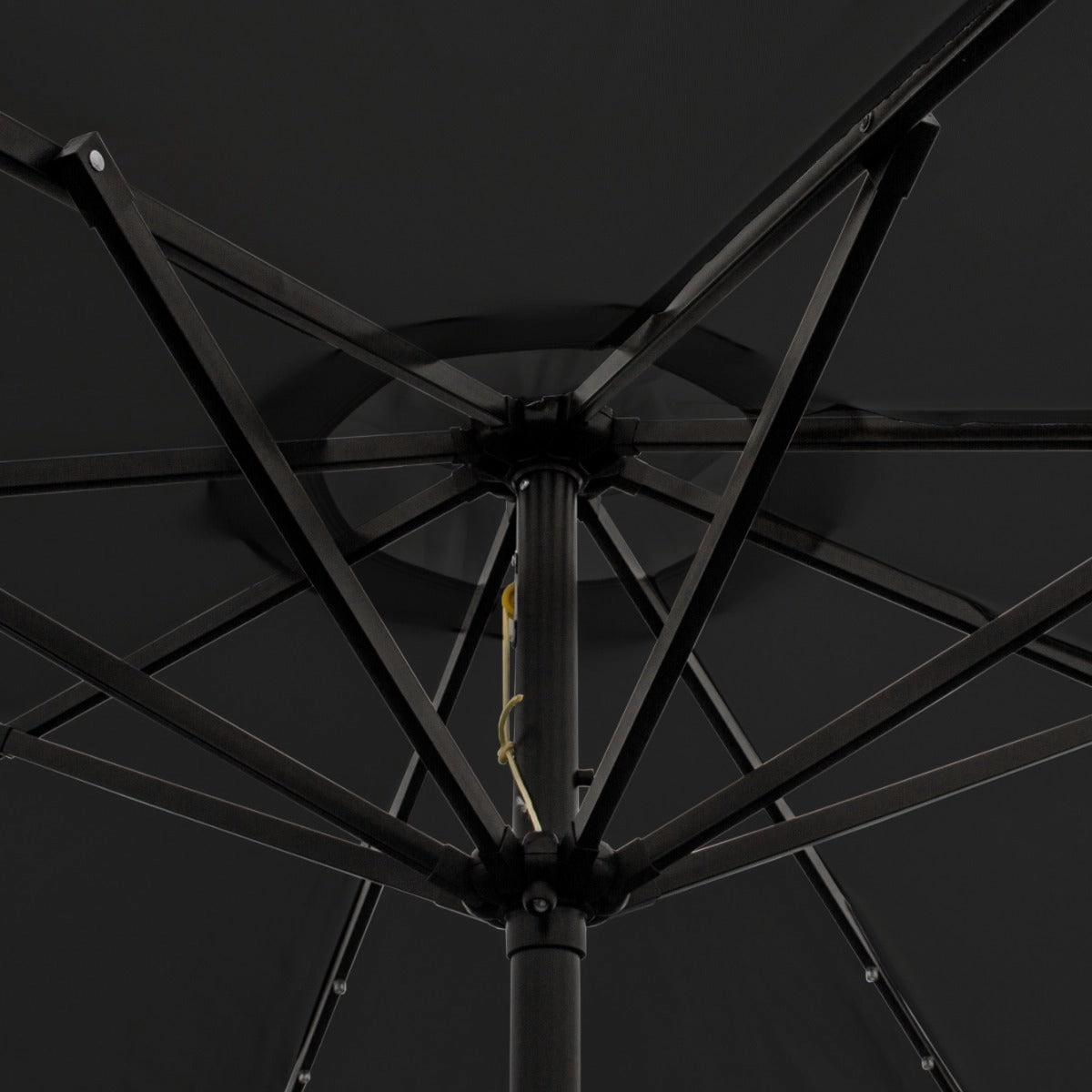 Black 2.7m LED Tilt Parasol