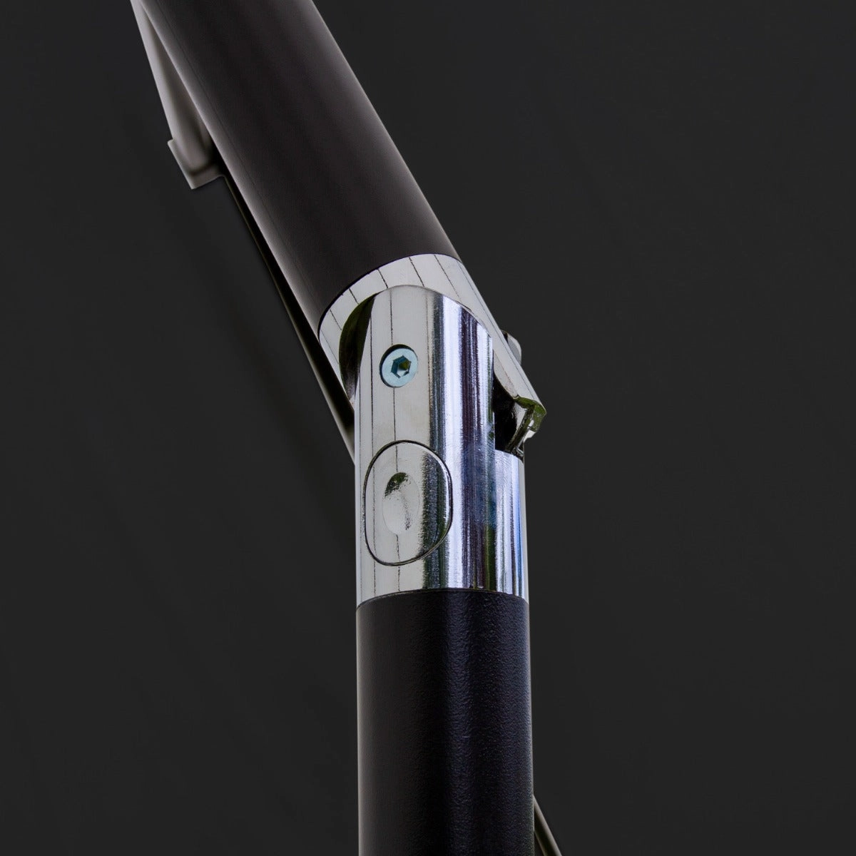 Black 2.7m LED Tilt Parasol