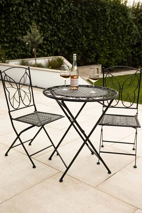 Black Butterfly Outdoor Table & Chair Bistro Setoutdoor garden decorative ornaments