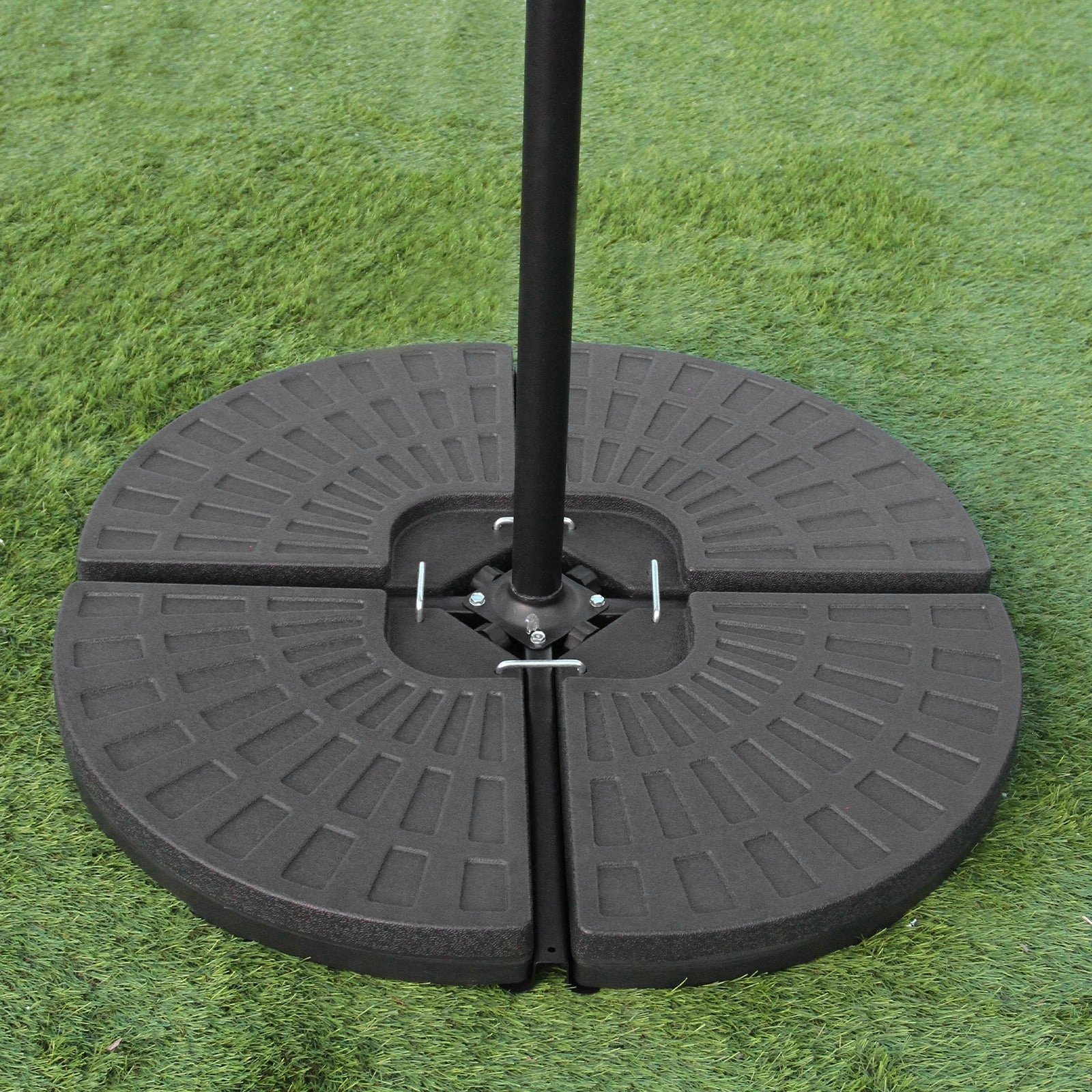 Black Cantilever Parasol & Fan Base
