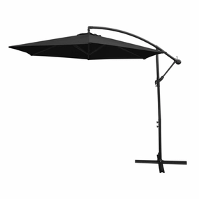 Black Cantilever Parasol & Square Base extra large ceramic garden planters