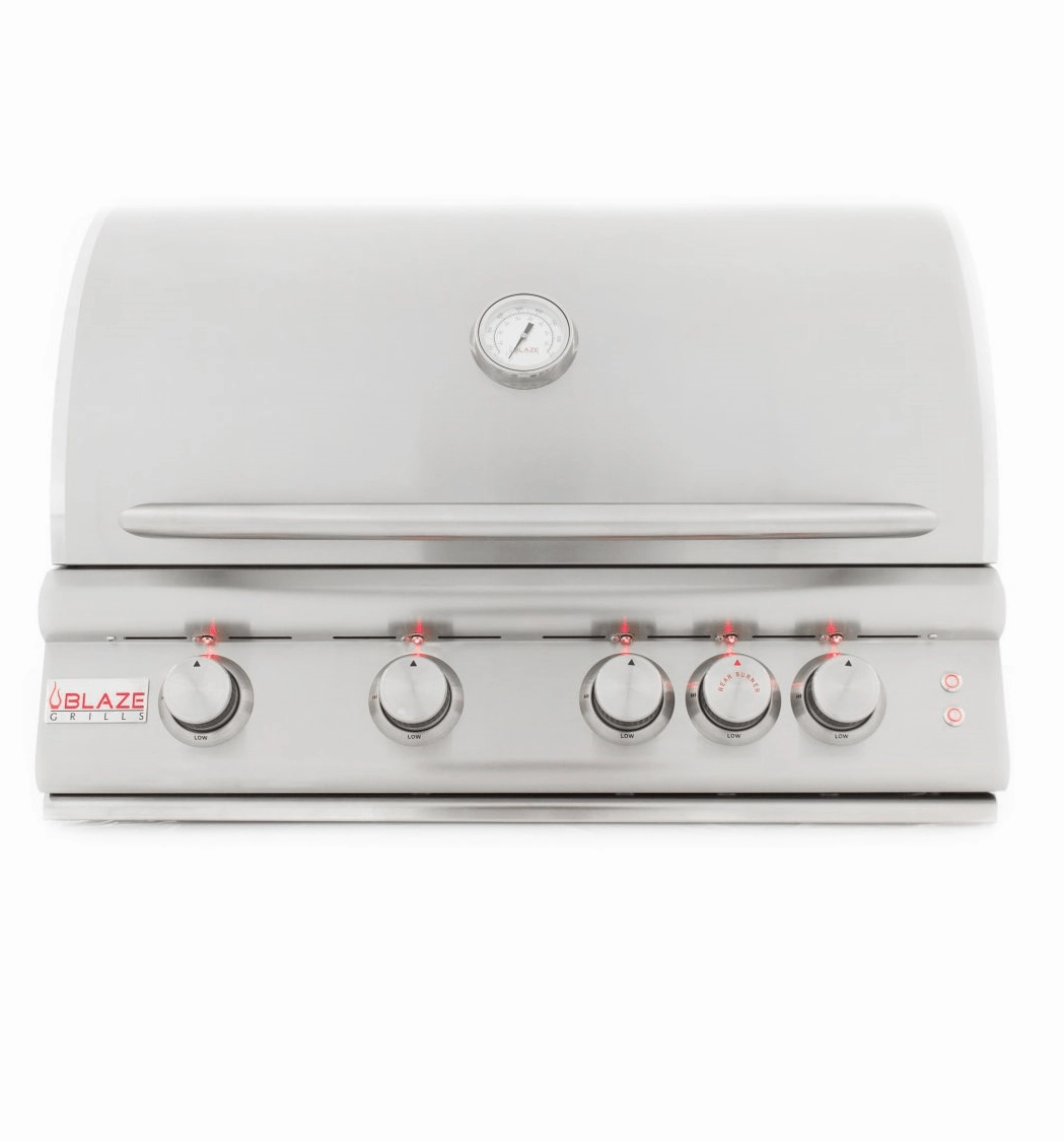 Blaze 32" 4-Burner LTE Gas Grill with Built-in Lighting BLZ-4LTE2 compact BBQ grill for small spaces