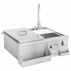 Blaze Beverage Center-Blz-30Ckt-Snk outdoor beverage cooler with wheels