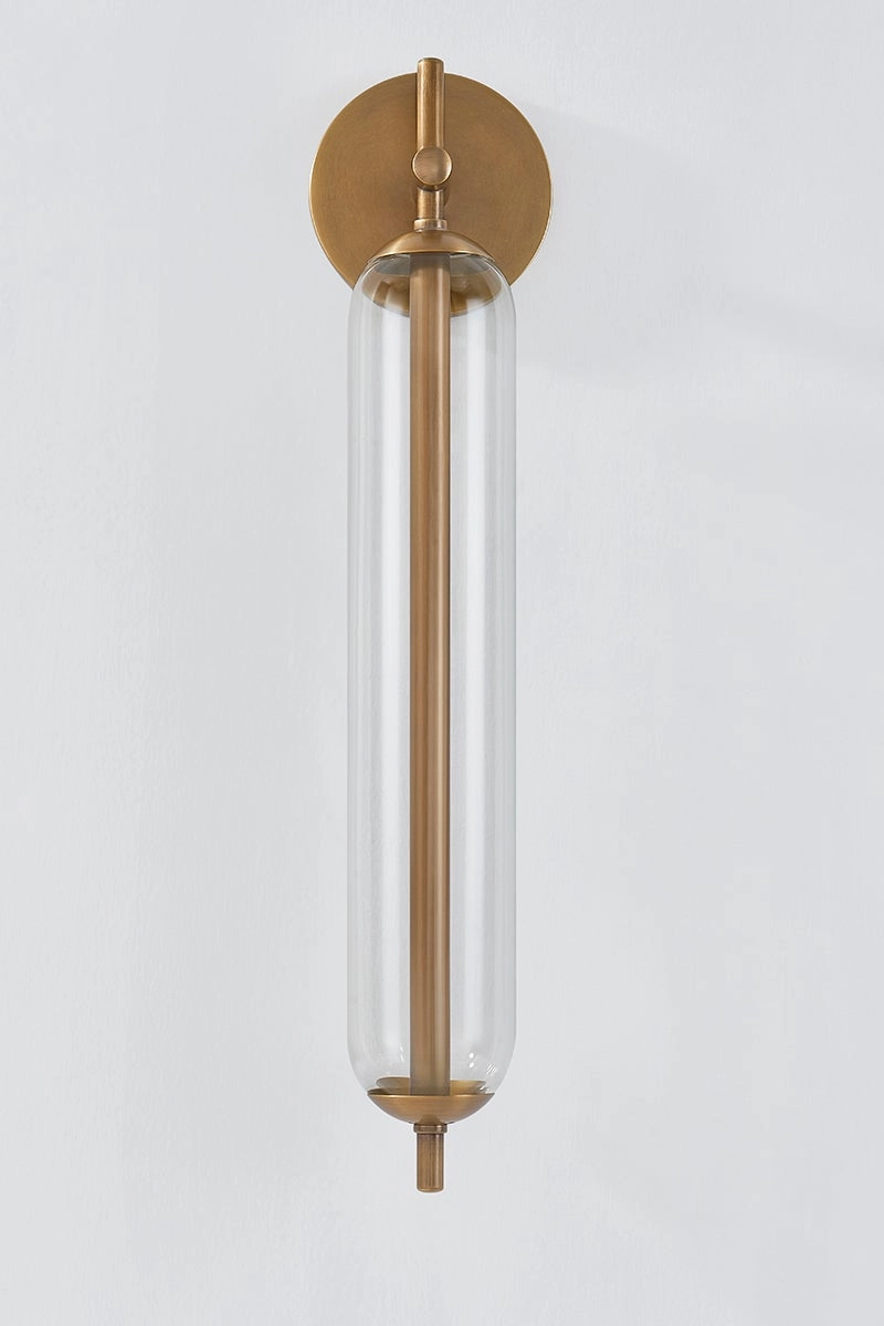 Blaze LED Outdoor Wall Sconce Patina Brass