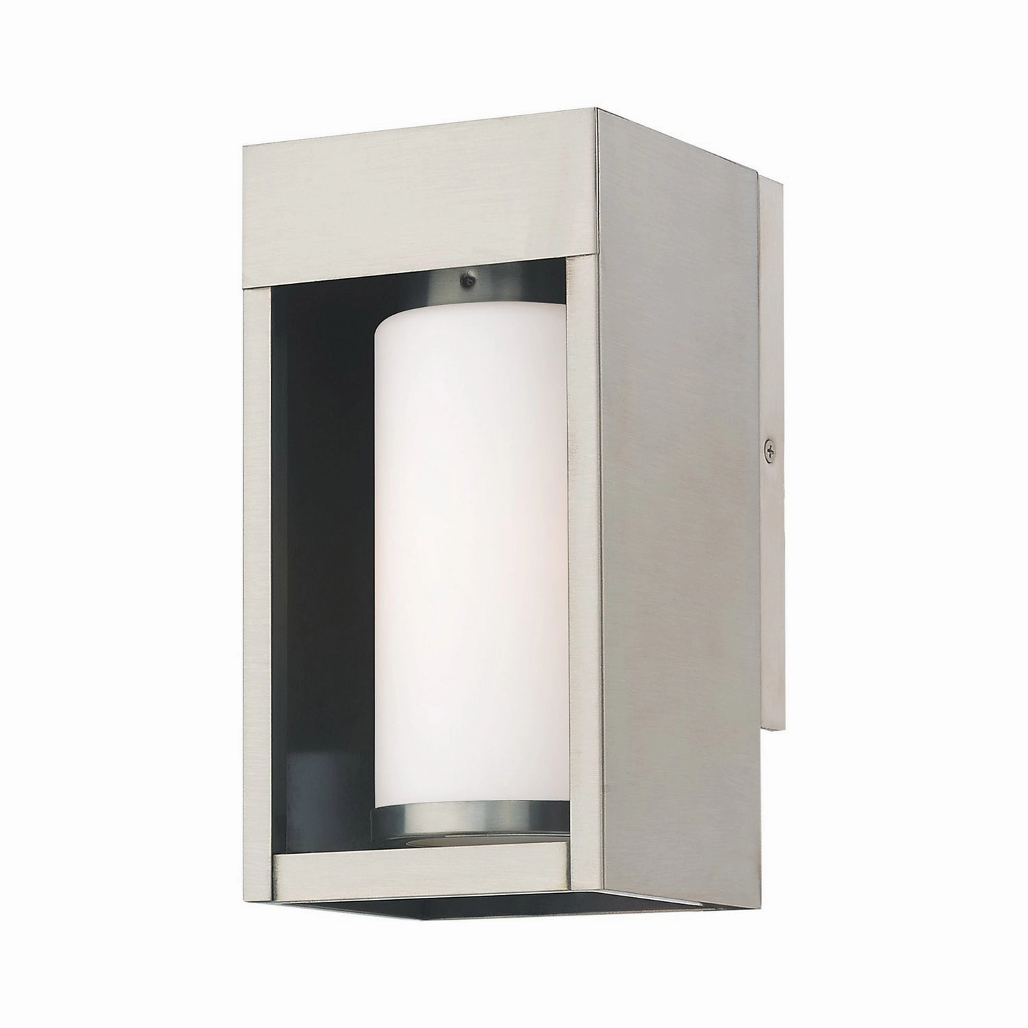 Bleecker One Light Outdoor Wall Lantern Brushed NickelOutdoor wall sconces with motion sensor