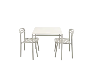 Bliss dining table incl. 2 Bliss chairsoutdoor dining chair with armrests