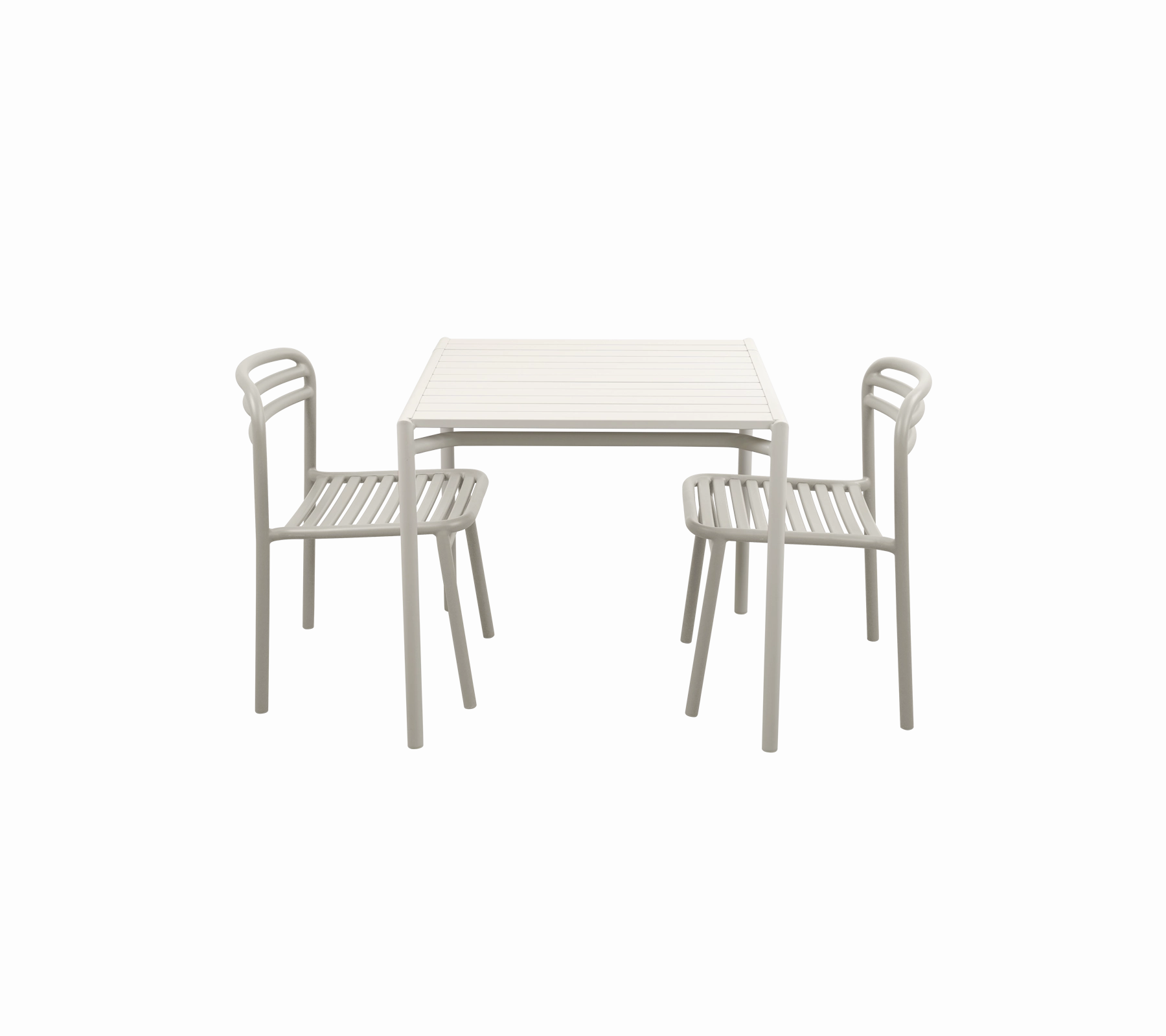 Bliss dining table incl. 2 Bliss chairsoutdoor dining chair with armrests
