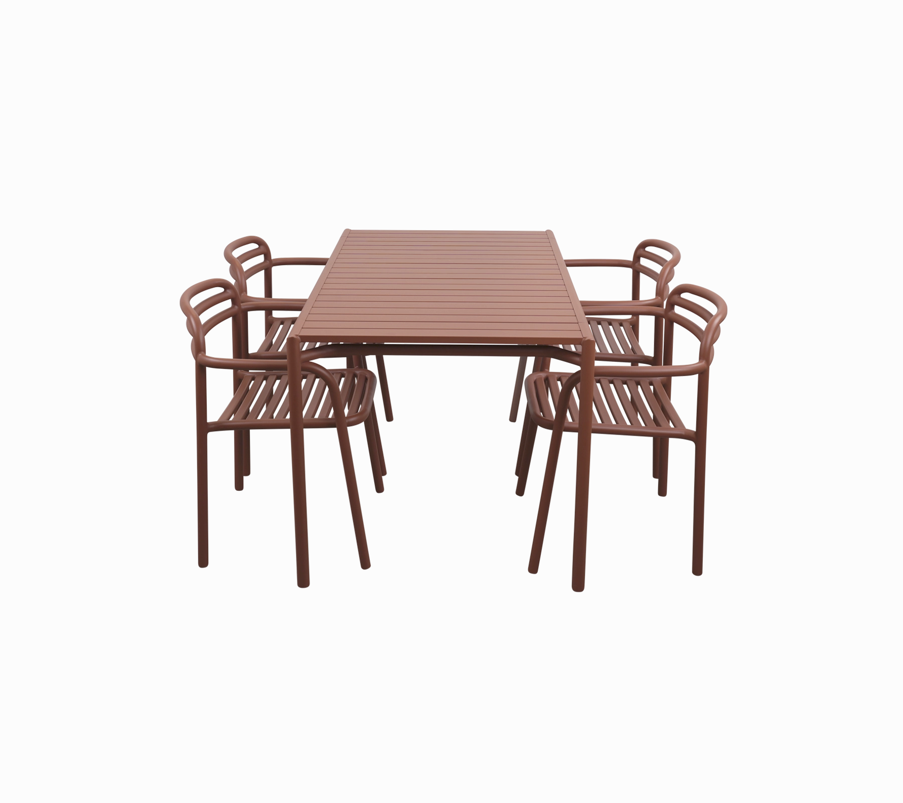 Bliss dining table rect. incl. 4 Bliss armchairs