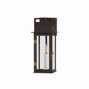 Bohen One Light Outdoor Wall Sconce French Iron/Patina BrassOutdoor wall sconces with motion sensor