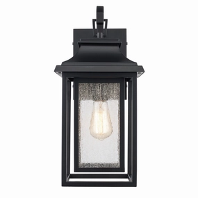 Bosque One Light Outdoor Wall Lantern BlackOutdoor wall sconces with motion sensor