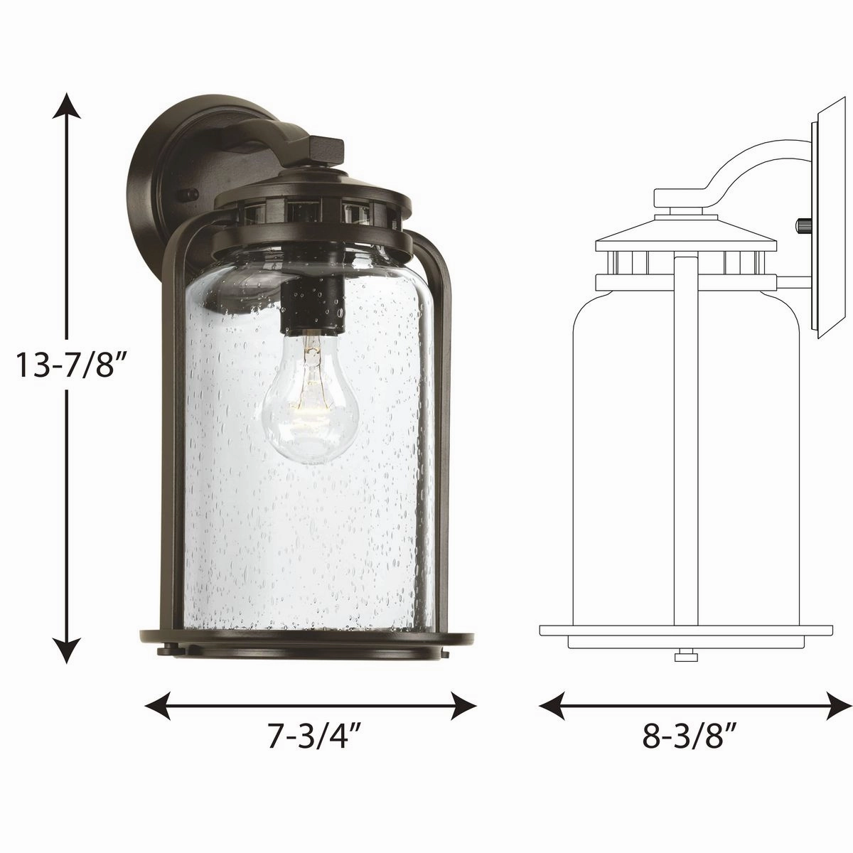 Botta One Light Wall Lantern Antique Bronze