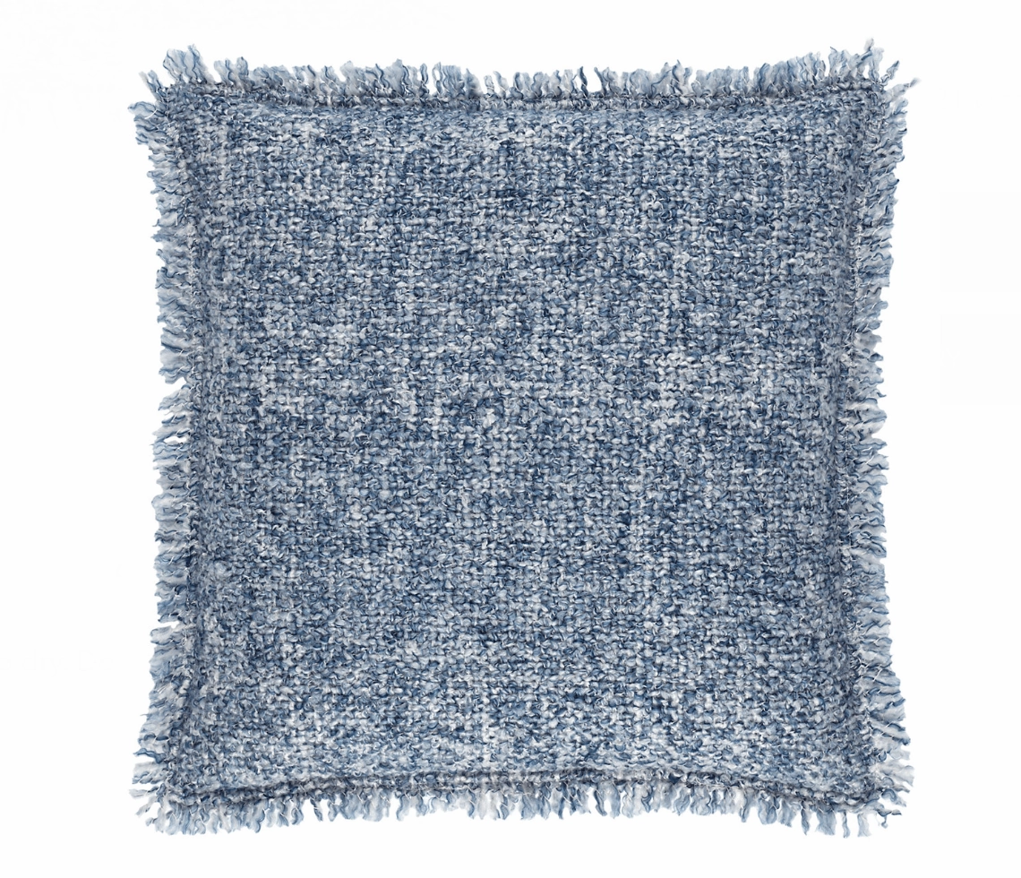 Boucle Indoor/Outdoor Decorative Pillow Cover - Navywaterproof outdoor throw pillow