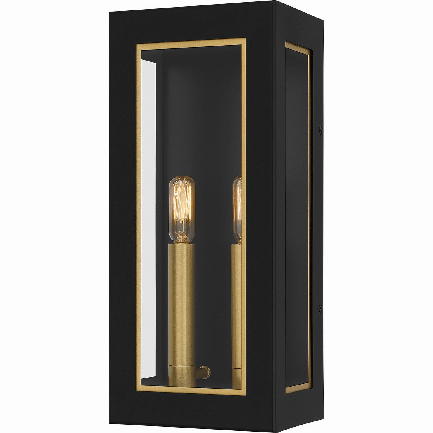 Bourbon Two Light Outdoor Wall Mount Matte BlackOutdoor wall sconces with motion sensor