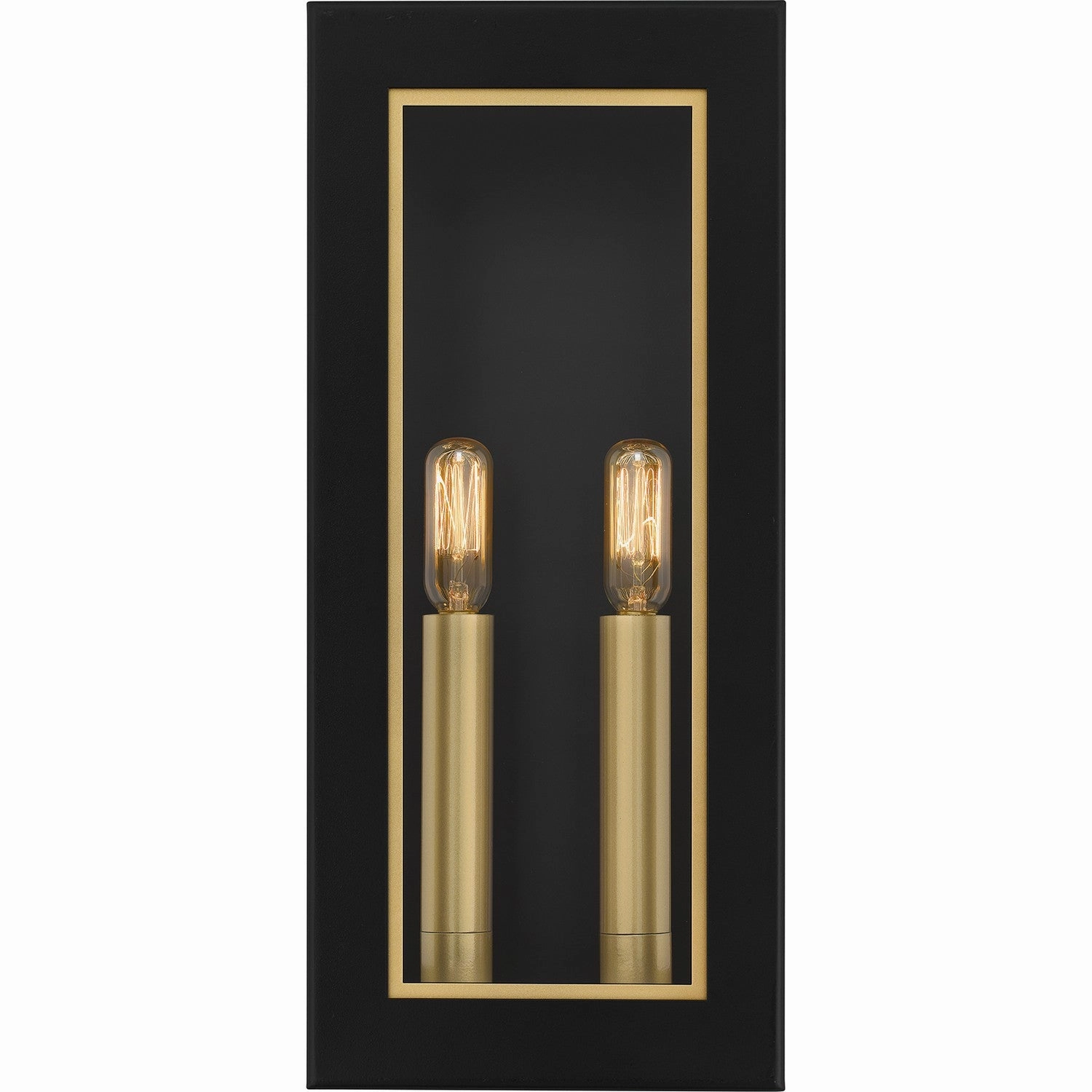 Bourbon Two Light Outdoor Wall Mount Matte Black
