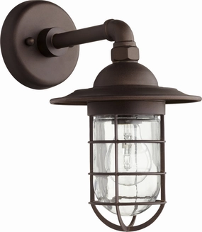 Bowery One Light Wall Mount Oiled BronzeOutdoor wall sconces with motion sensor