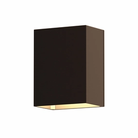 Box LED Wall Sconce Textured BronzeOutdoor wall sconces with motion sensor
