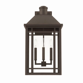 Braden Three Light Outdoor Wall Lantern Oiled BronzeOutdoor wall sconces with motion sensor