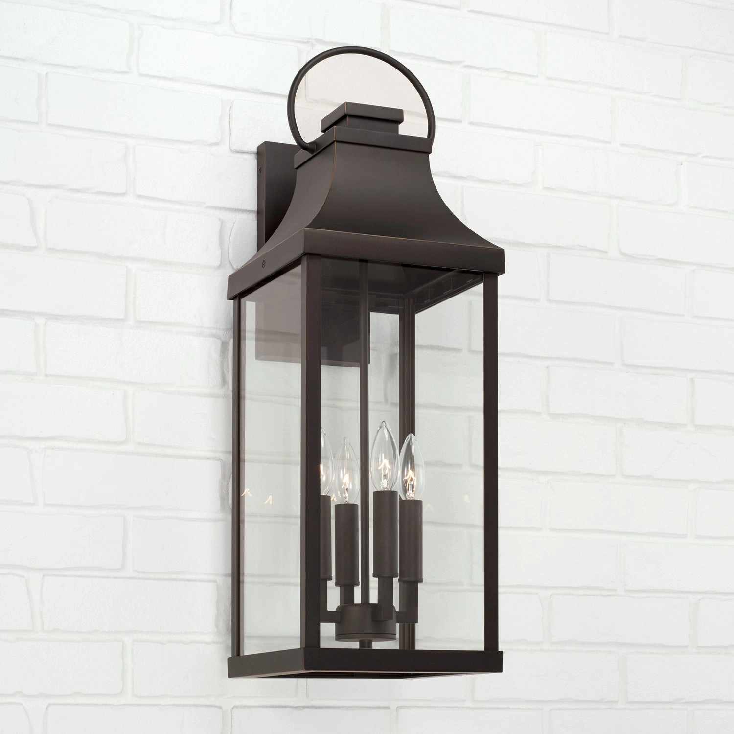 Bradford Four Light Outdoor Wall Lantern Oiled Bronze