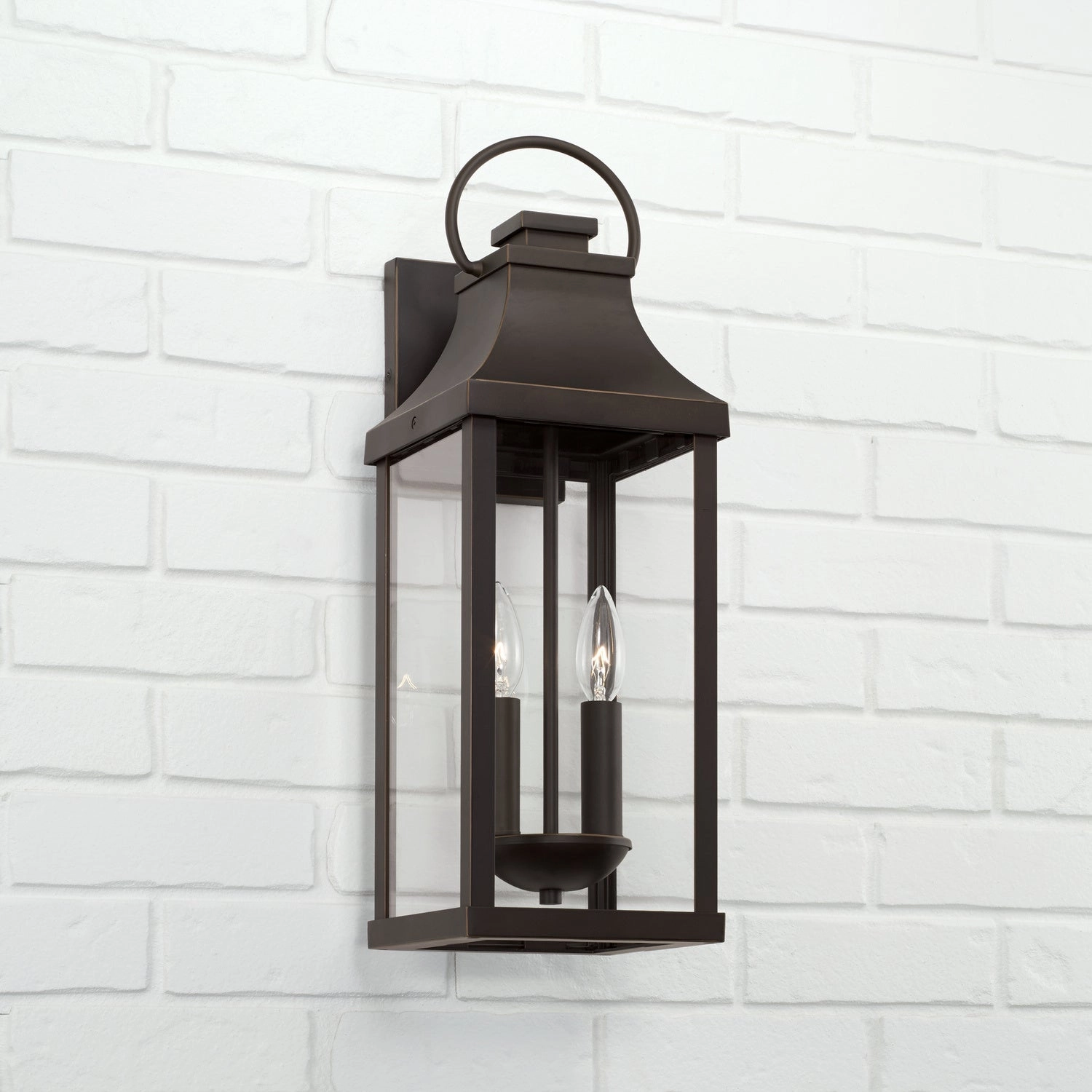 Bradford Two Light Outdoor Wall Lantern Oiled Bronze