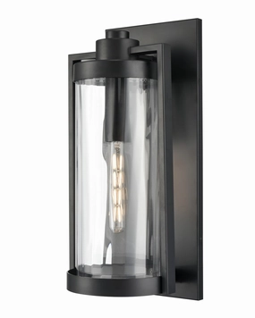 Braselton One Light Outdoor Wall Sconce Powder Coated BlackOutdoor wall sconces with motion sensor