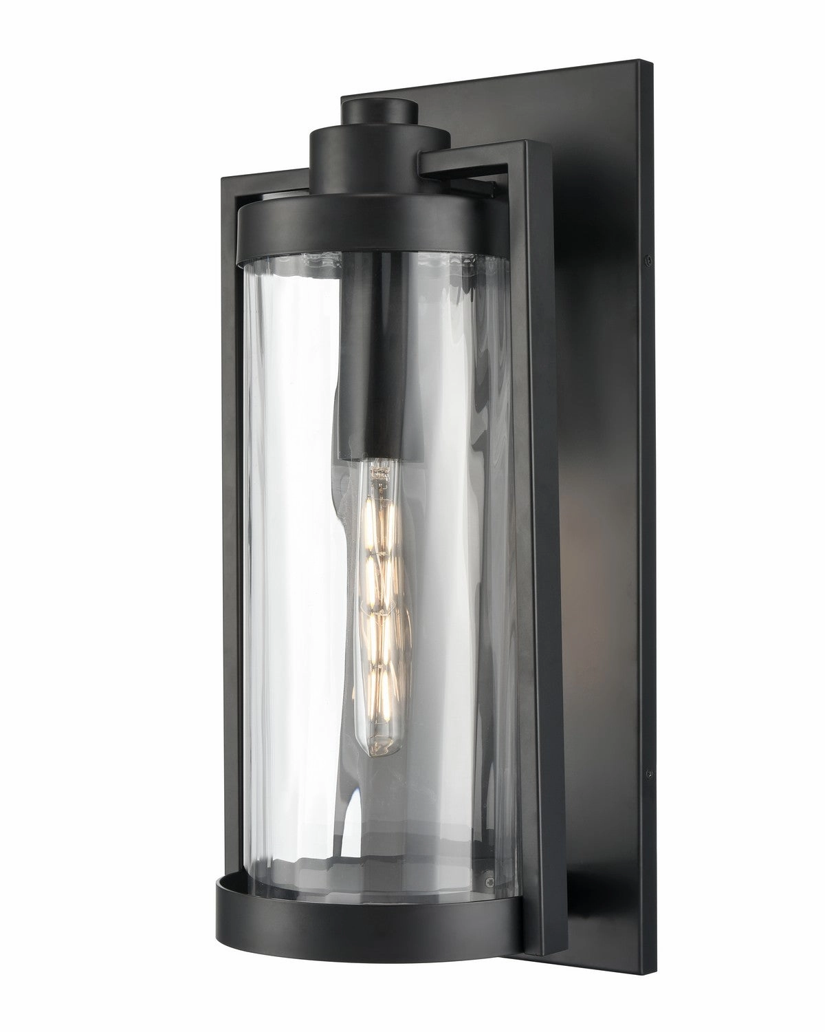 Braselton One Light Outdoor Wall Sconce Powder Coated BlackOutdoor wall sconces with motion sensor