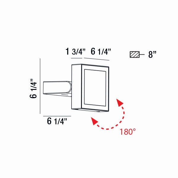 Bravo LED Outdoor Wall Mount Graphite Grey