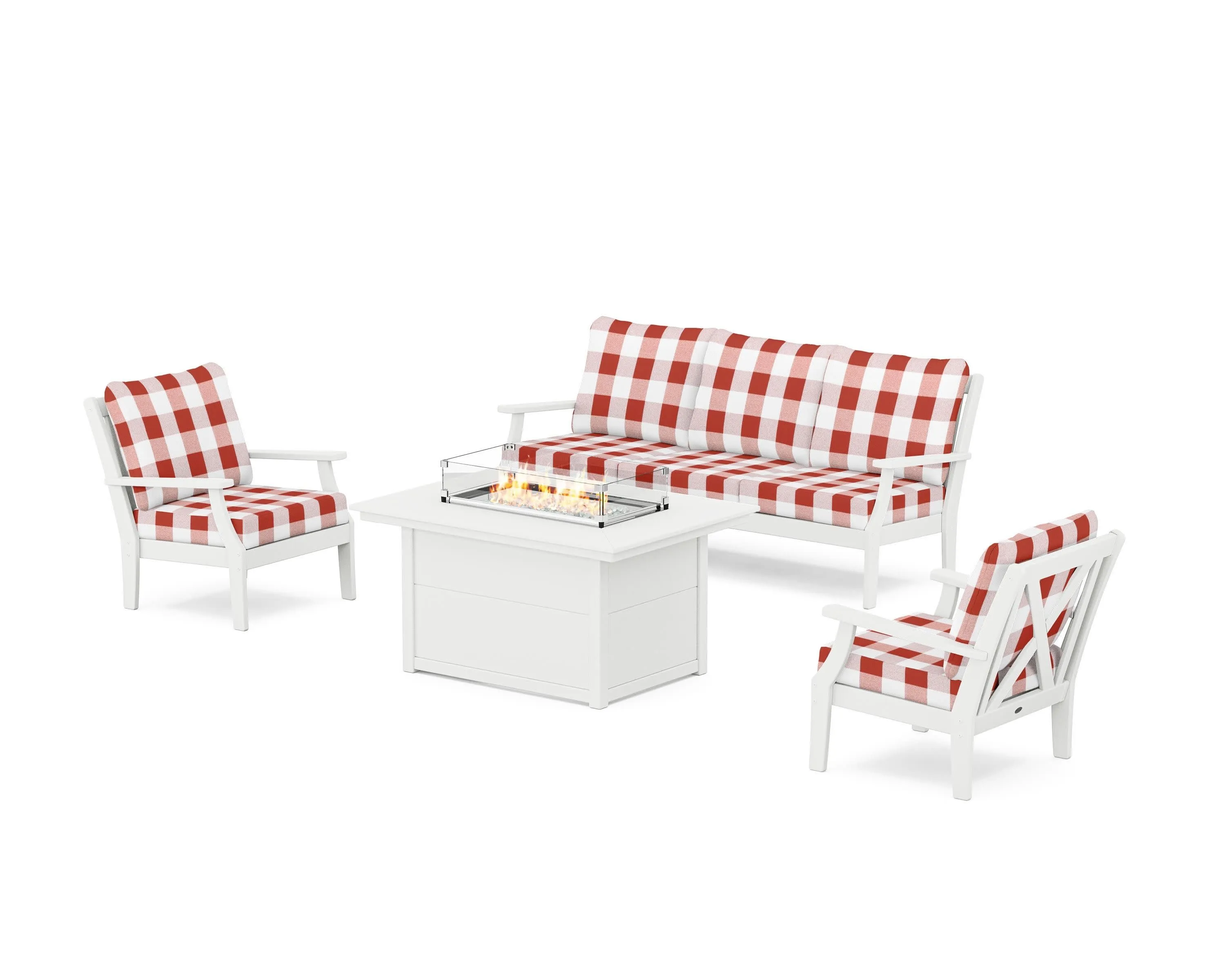 Braxton Deep Seating Fire Pit Table Set
