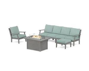 Braxton Sectional Lounge and Fire Pit Setoutdoor patio dining furniture set