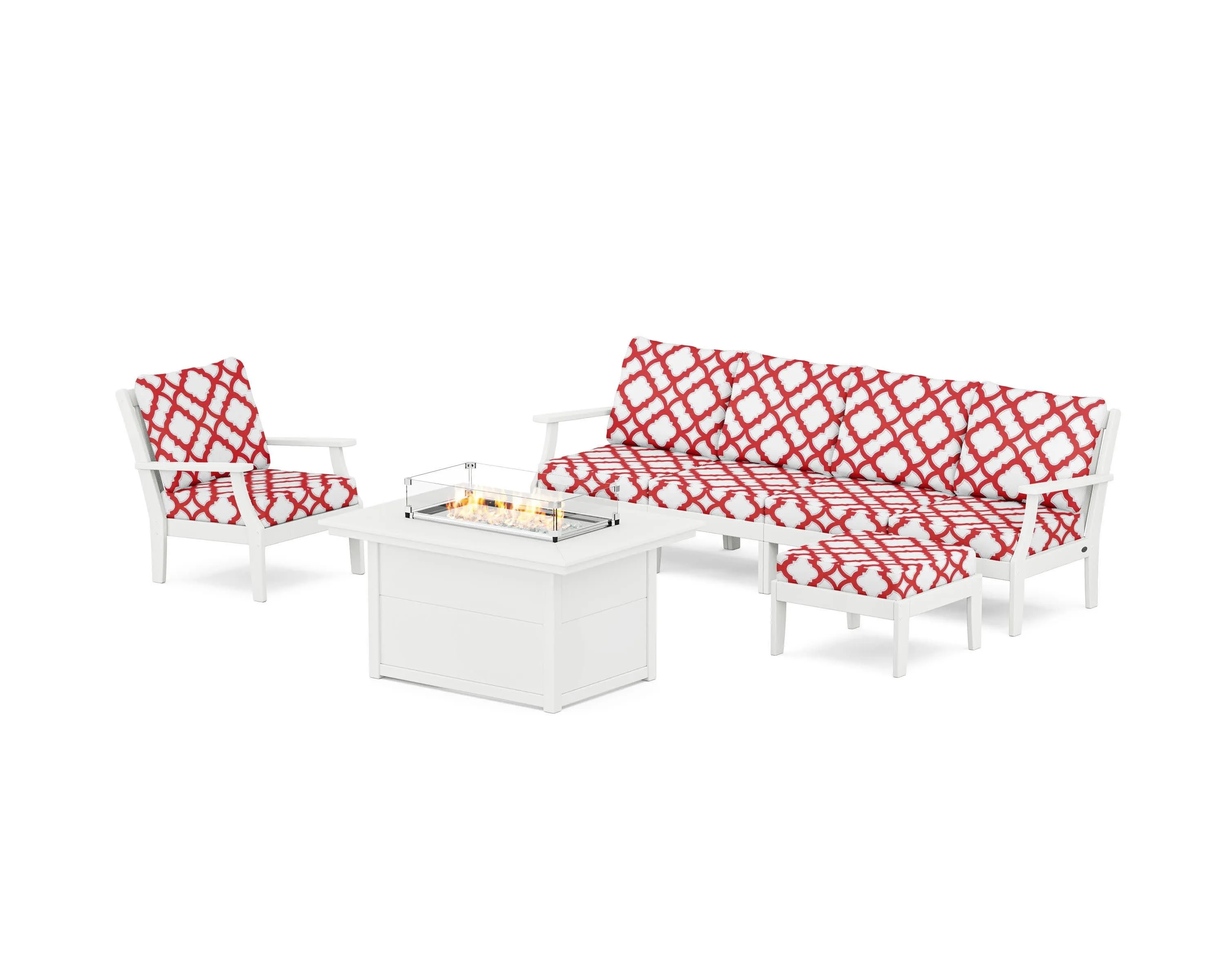 Braxton Sectional Lounge and Fire Pit Set