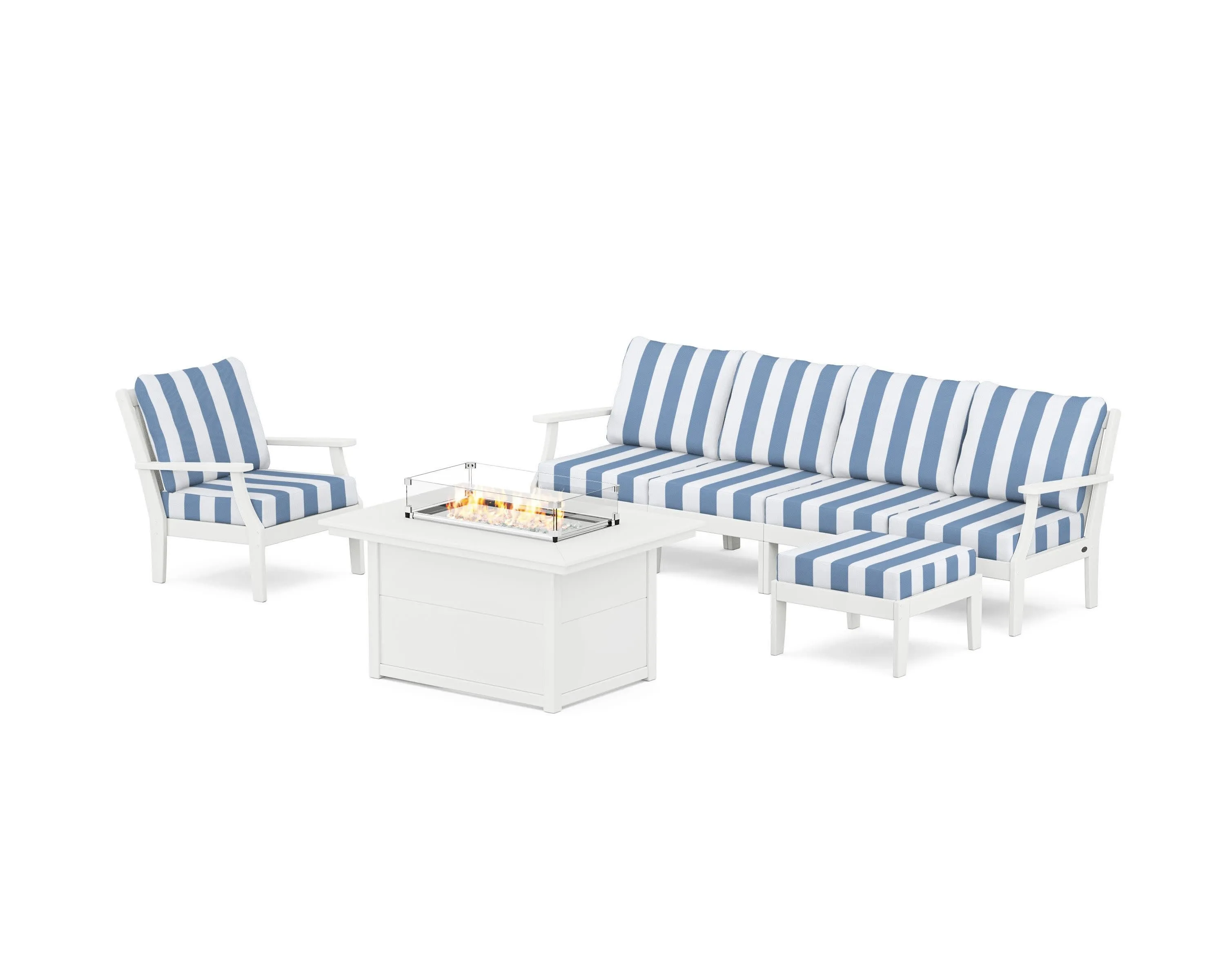 Braxton Sectional Lounge and Fire Pit Set