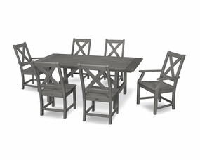 Braxton 7-Piece Rustic Farmhouse Dining Setoutdoor patio furniture set