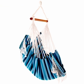 Brazilian Hammock Chair - Blue Lagoon outdoor swing chair with steel frame