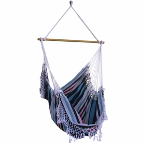 Brazilian Hammock Chair - Denim outdoor swing chair with steel frame