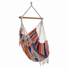 Brazilian Hammock Chair - Orange Punch outdoor swing chair with steel frame