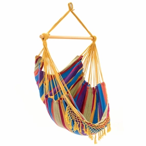 Brazilian Hammock Chair - Tropical outdoor swing chair with steel frame