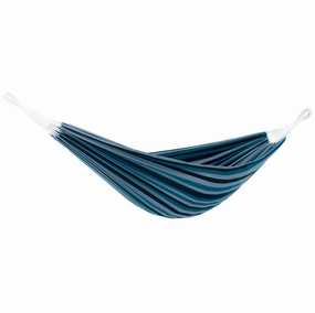 Brazilian Style Cotton Hammock - Blue Lagoon outdoor hammock with stand and canopy