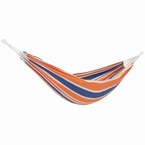 Brazilian Style Cotton Hammock - Orange Punch outdoor hammock with stand and canopy